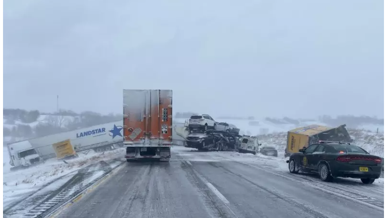 Photos by Iowa State Patrol and WHO-13 