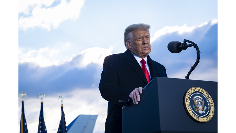 President Trump Departs For Florida At The End Of His Presidency