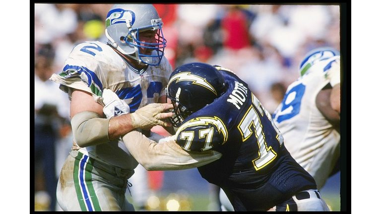 Seahawks V Chargers - Joe Nash in 1992.