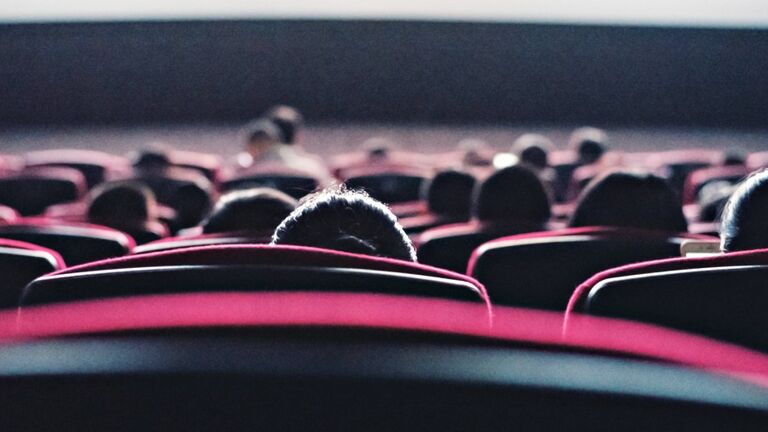 Rear View Of People At Theater