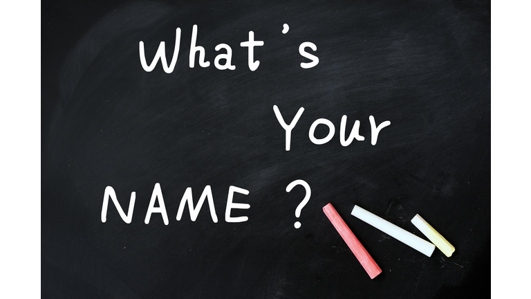 What's your name written on a Chalkboard