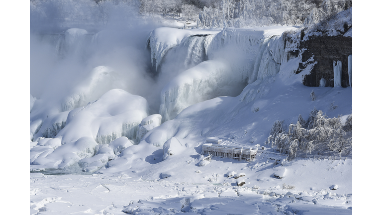 Extreme Cold Freezes Parts Of Niagara Falls