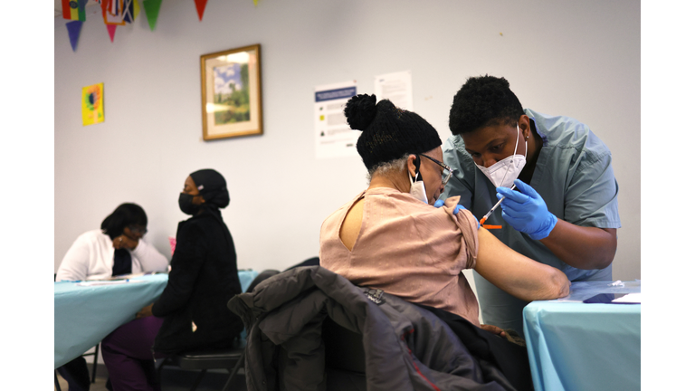 Community-Based Pop-up Vaccination Sites Open In New York City As Nationwide Death Toll Reaches 500,000
