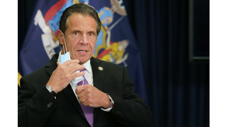 New York Governor Cuomo Holds A Press Briefing In NYC