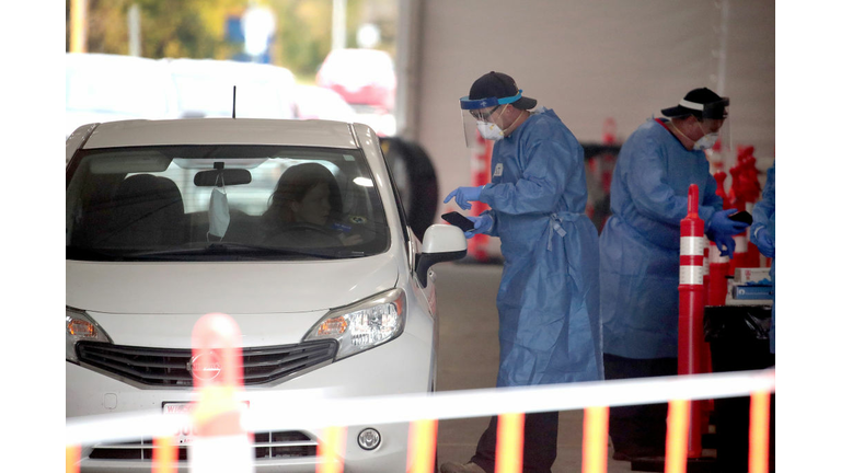 Cars Line Up For Covid Testing In Milwaukee, As Cases Spike In The State