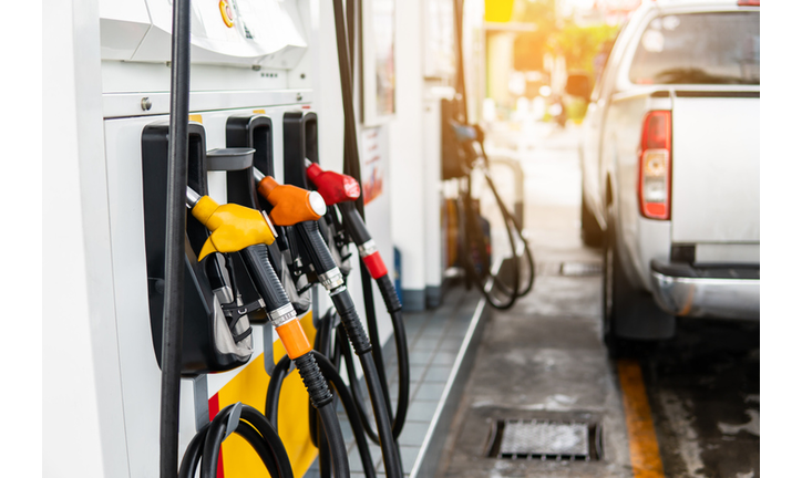 Fuel Pumps At Gas Station