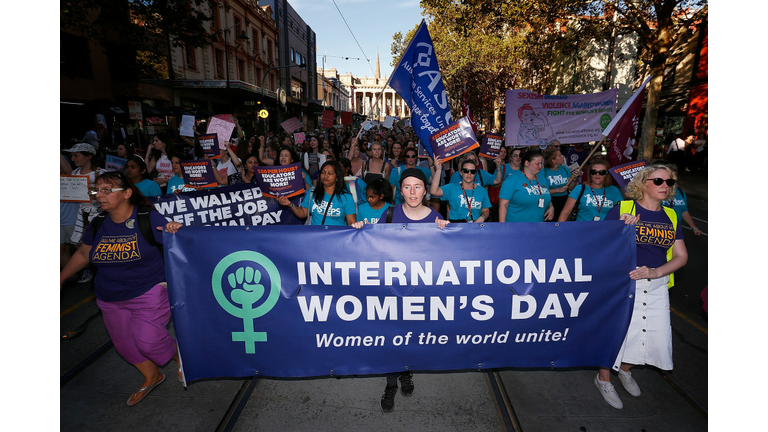 Thousands Of Australians March For Change On International Women's Day