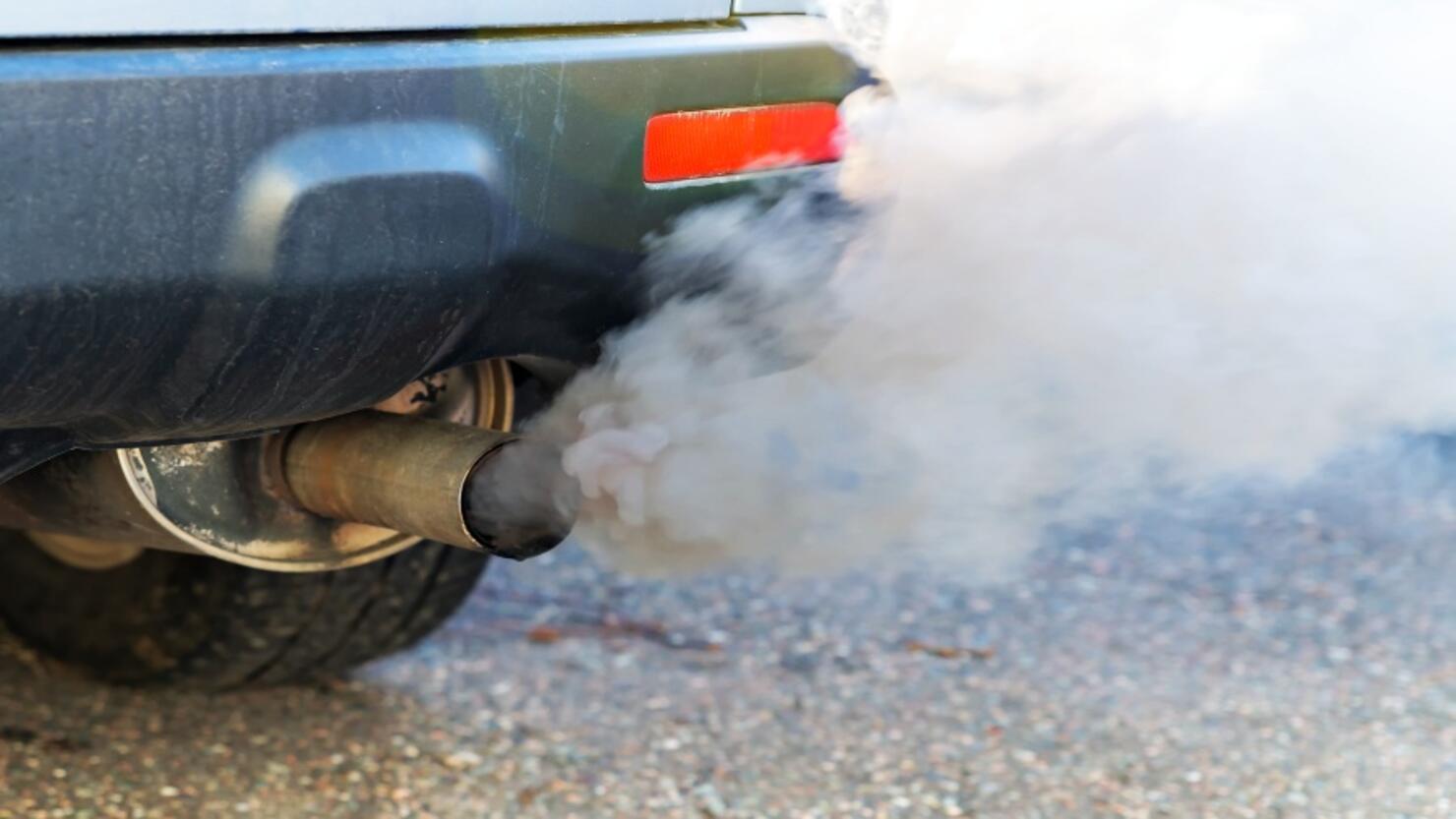 Car Exhaust Smoke Closeup