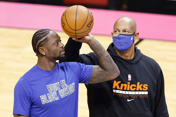 Julius Randle & Assistant Coach Kenny Payne