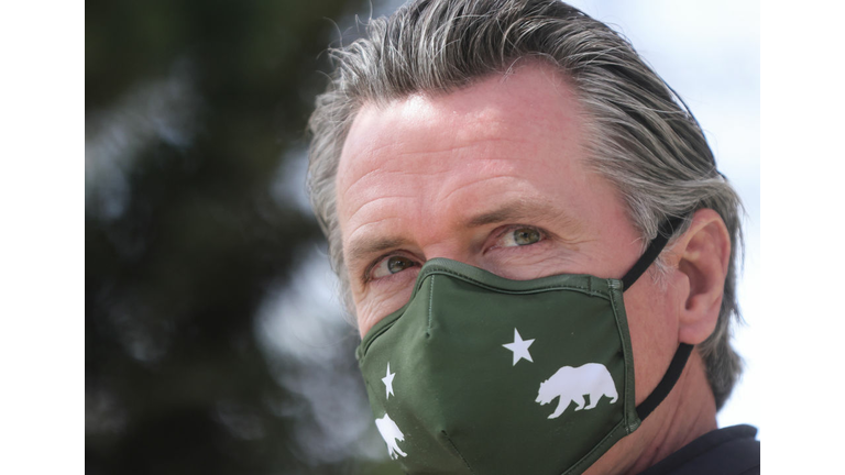 California Governor Newsom Delivers Remarks At Southern California Vaccination Site