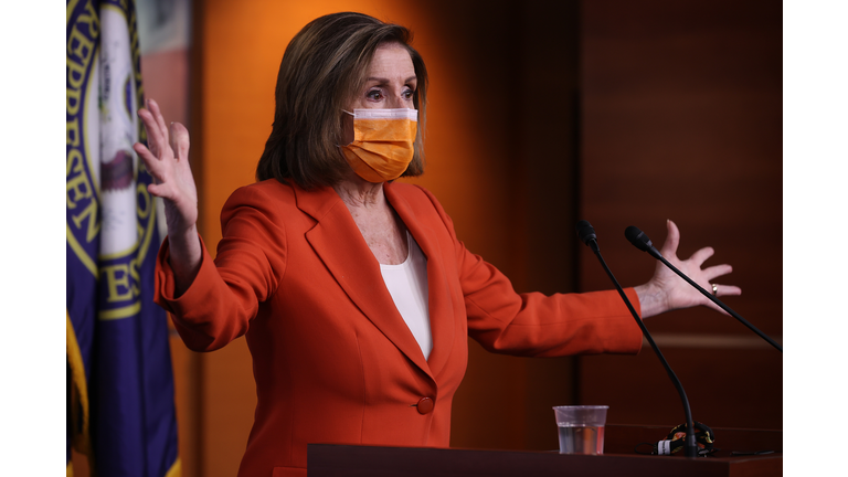 Speaker Pelosi Holds Weekly Press Conference On Capitol Hill