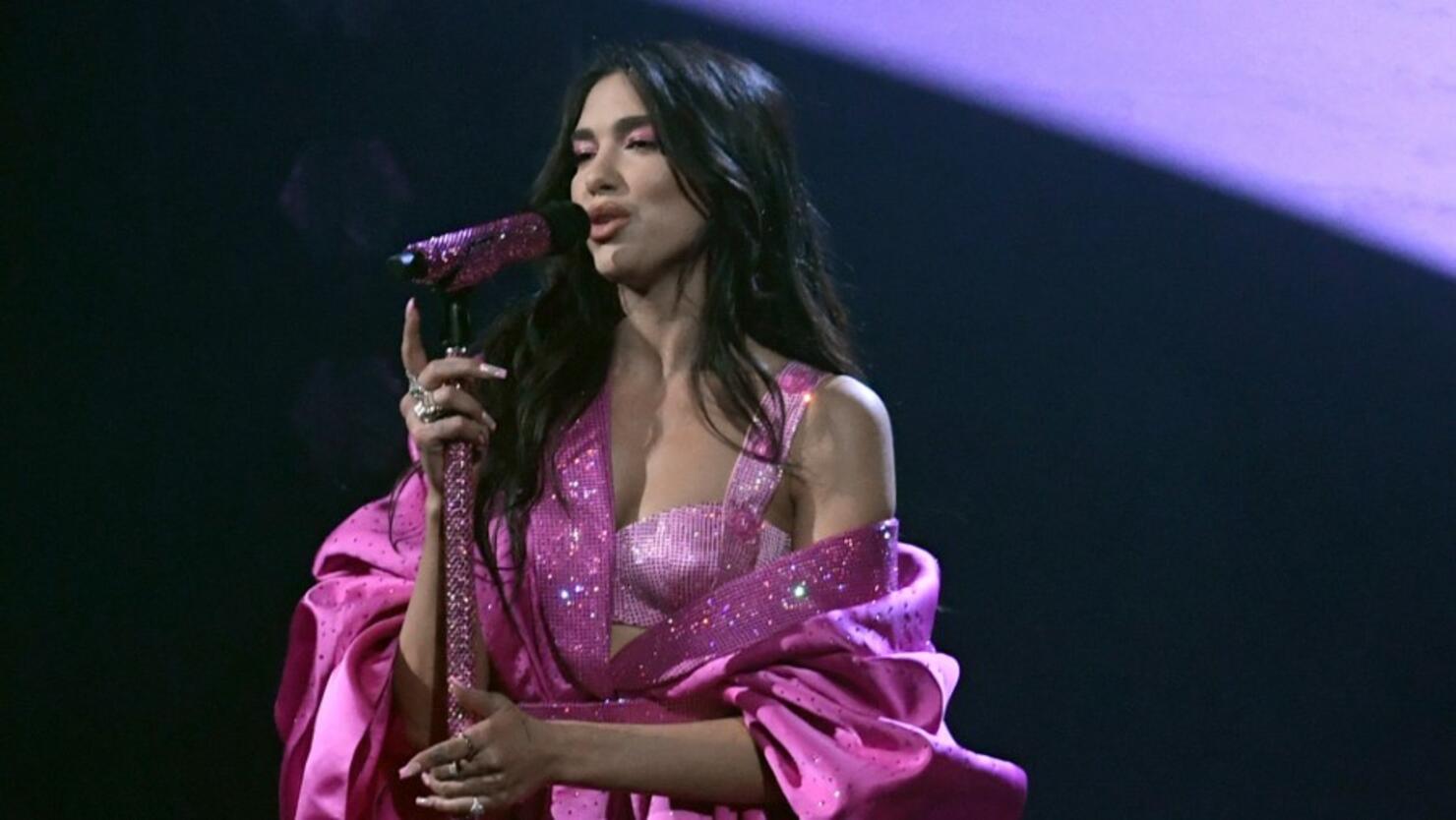 Dua Lipa Delivers Glitz & Glam With DaBaby During 2021 Grammys Performance