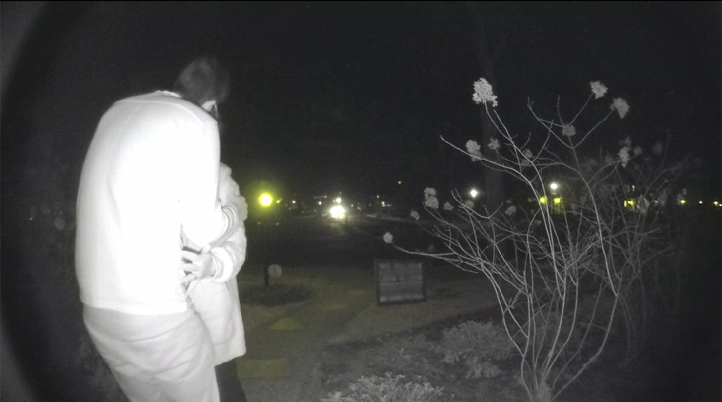 Ring doorbell camera catches man peering into home at night over