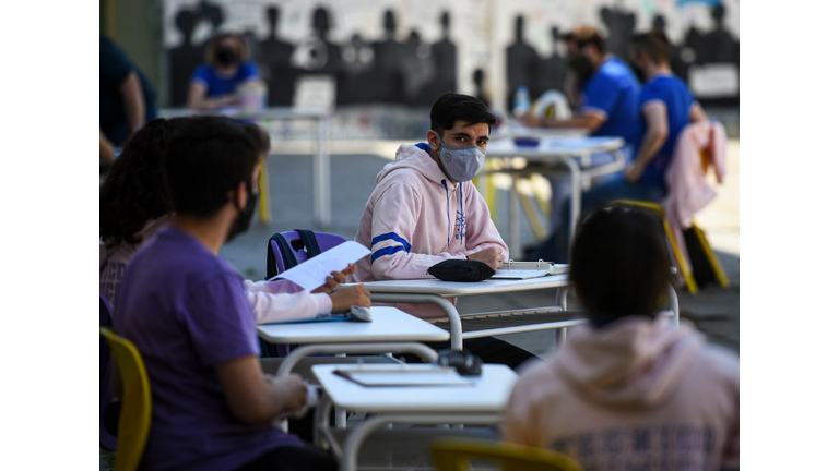 Schools Start To Partially Reopen In Buenos Aires Amid Coronavirus Pandemic