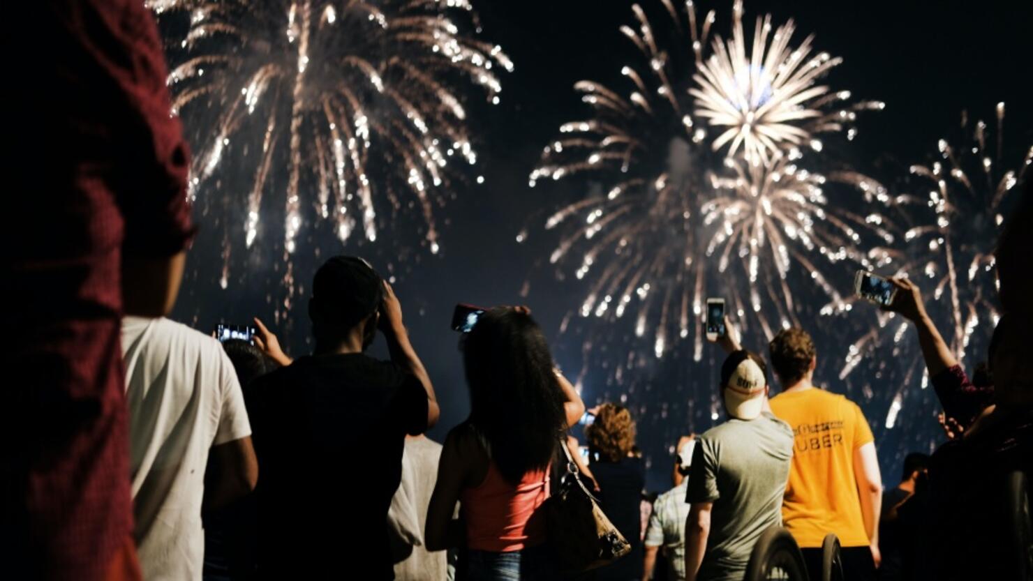 Fireworks Light The Skies Over New York City On The 4th Of July