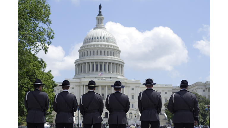 Police memorial at the Capitol/Getty