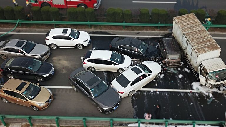 CHINA-ACCIDENT-CAR