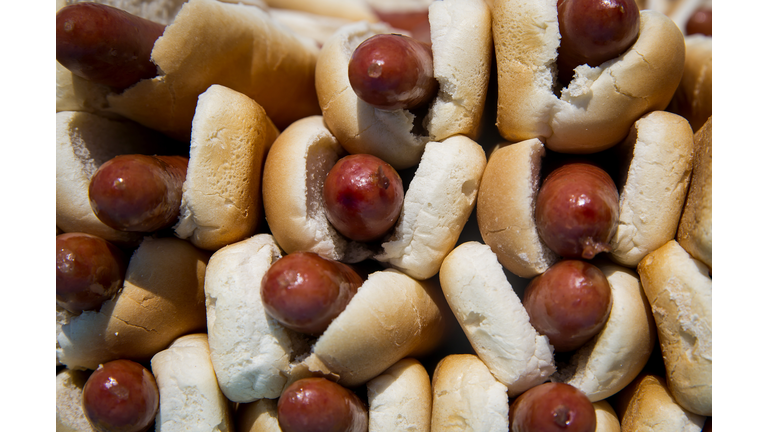 Professional Eaters Compete In Annual Nathan's Hot Dog Eating Contest