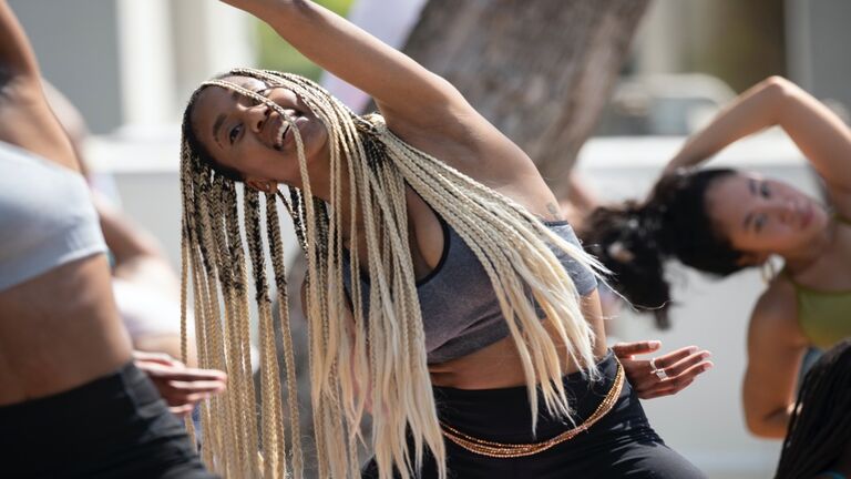easter la high memorial park yoga social just ahmaud arbery