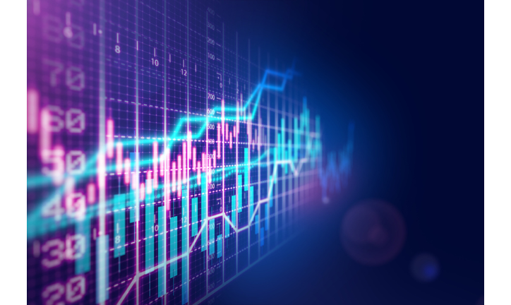 Stock market financial growth chart