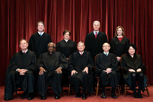 Supreme Court Justices Pose For Formal Group Photo