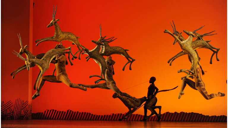 Dancers perform during a media preview o