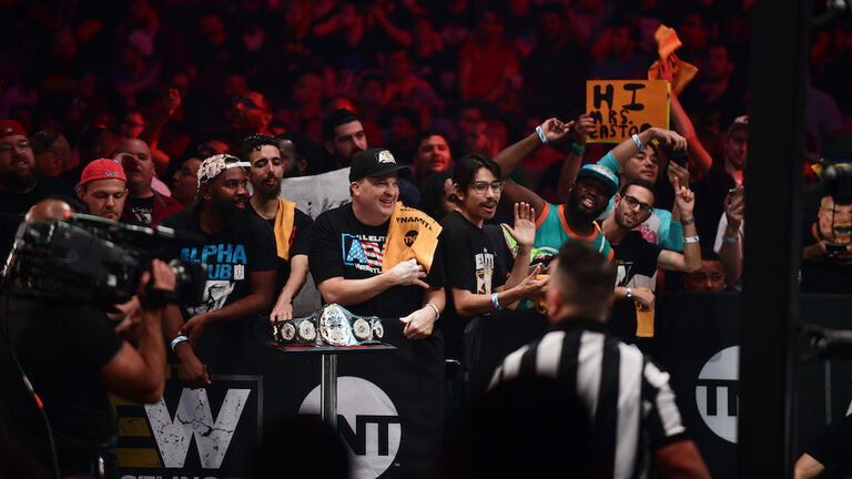 WASHINGTON, DC  - OCTOBER 2: Fans react to Nyla Rose (not in th