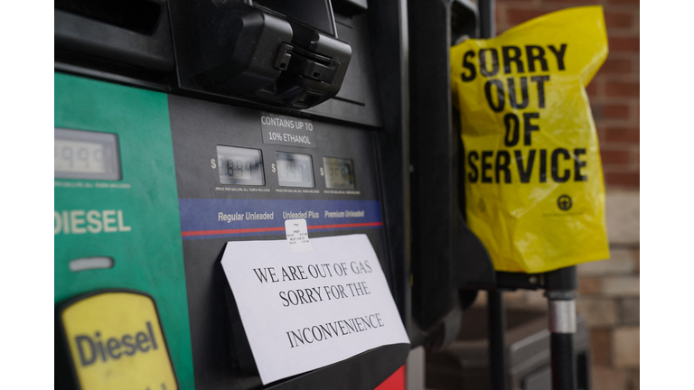 Despite being urged not to panic, Americans are waiting in long lines for gas.