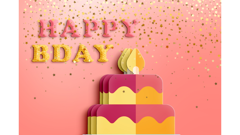 happy birthday with cake card