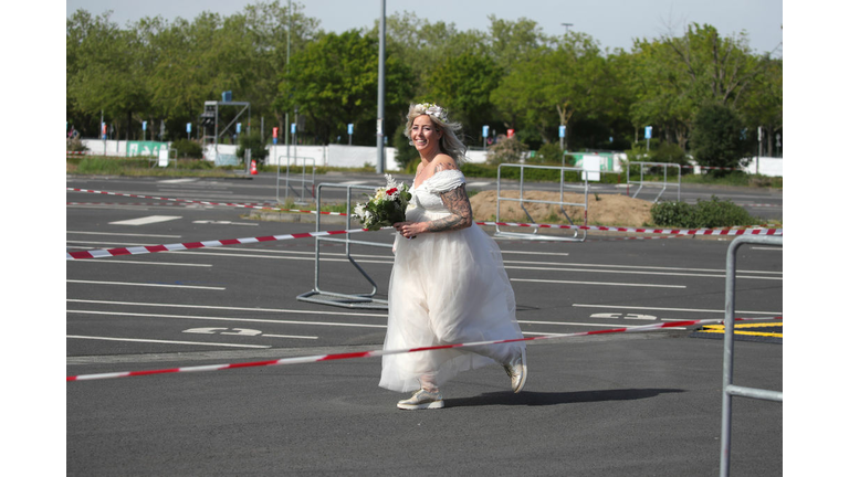 Couples Marry At Drive-In Cinema During The Coronavirus Crisis