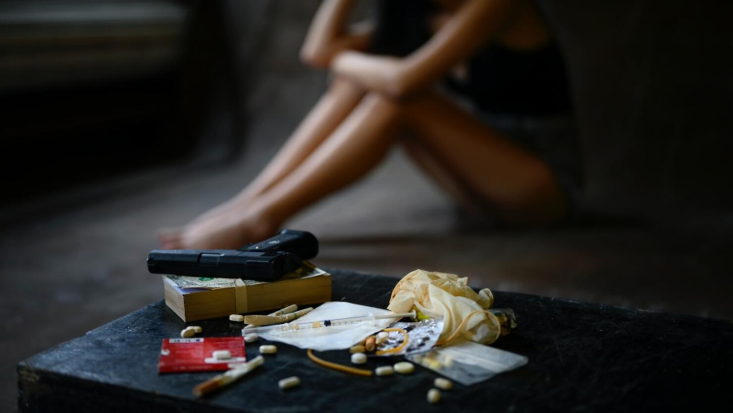 Drugs overdose and addiction concepts. Drug Rehabilitation Concepts.