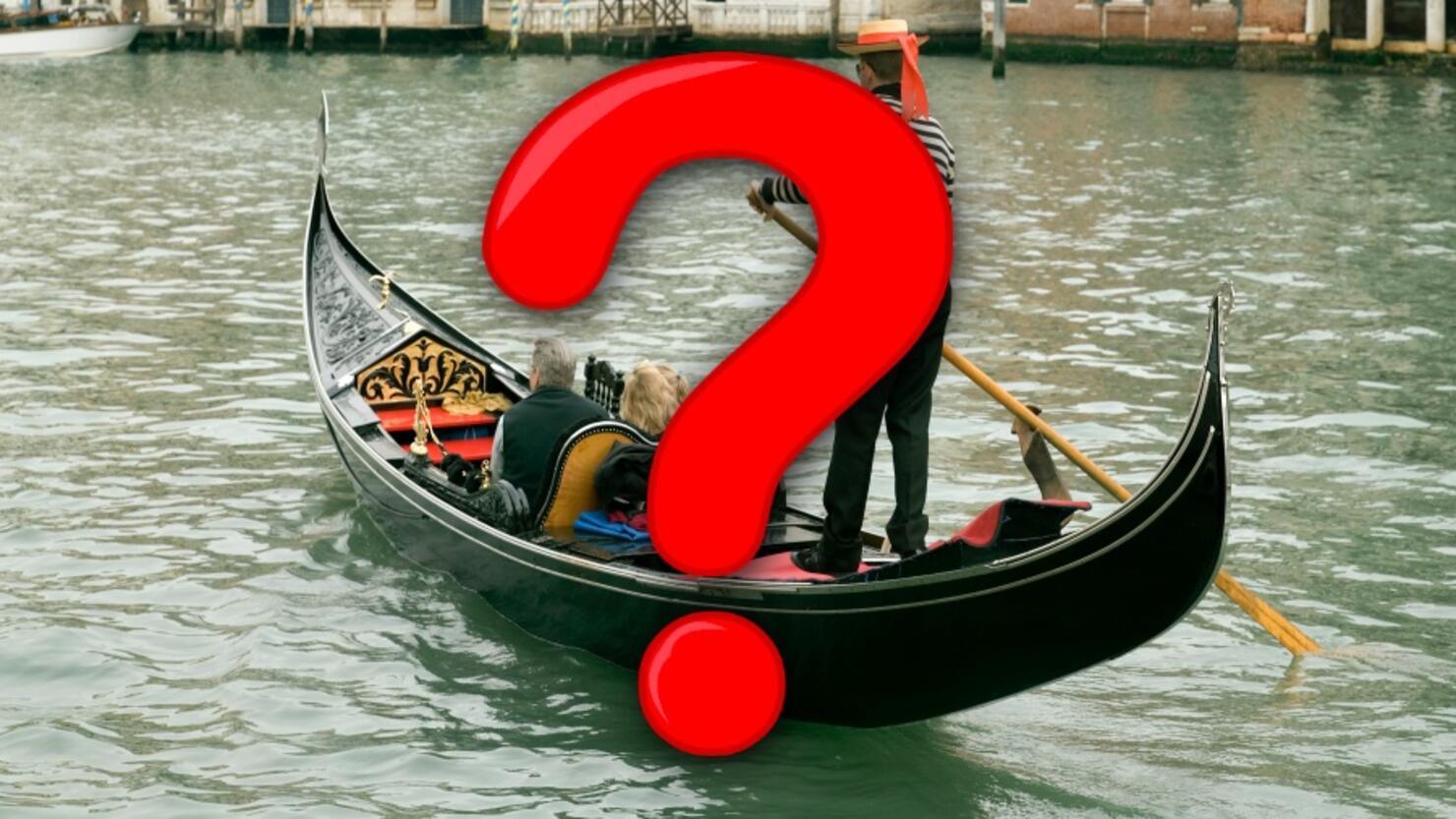 Gondola on Grand Canal in Venice, Italy
