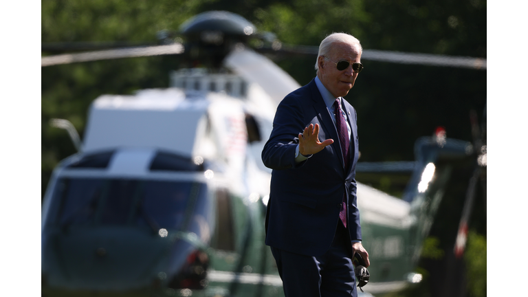 President Biden Returns To White House From Michigan