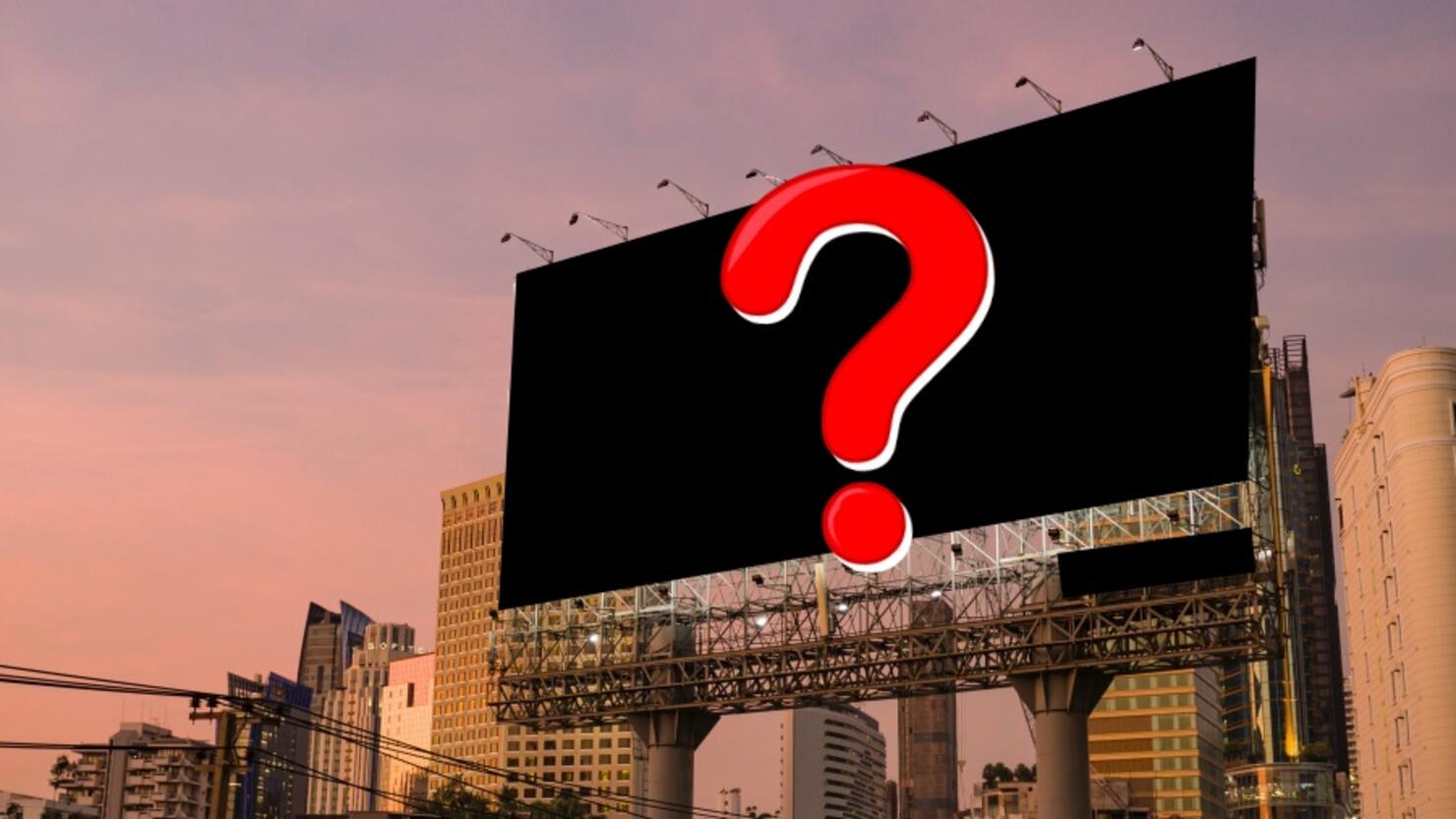 Billboard blank for outdoor advertising poster on the highway