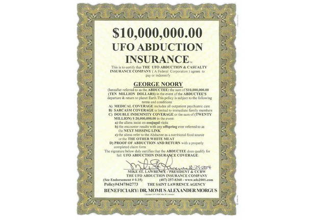 UFO Abduction Insurance