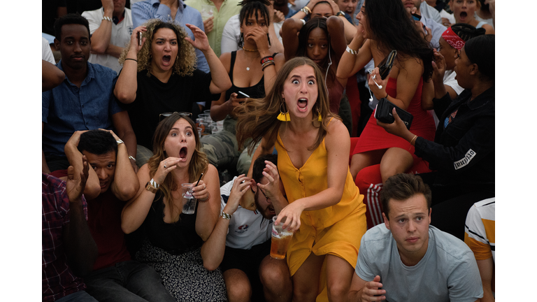 Football Fans Watch As England Take On Colombia In The FIFA World Cup