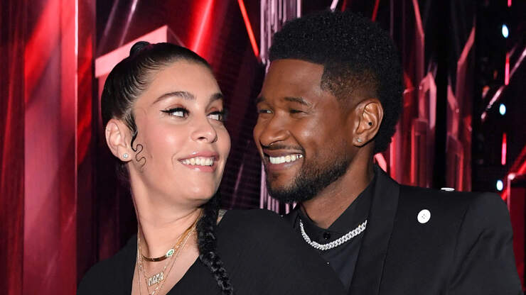 Baby No. 4! Usher's Girlfriend Debuts Baby Bump At iHeartRadio Music ...