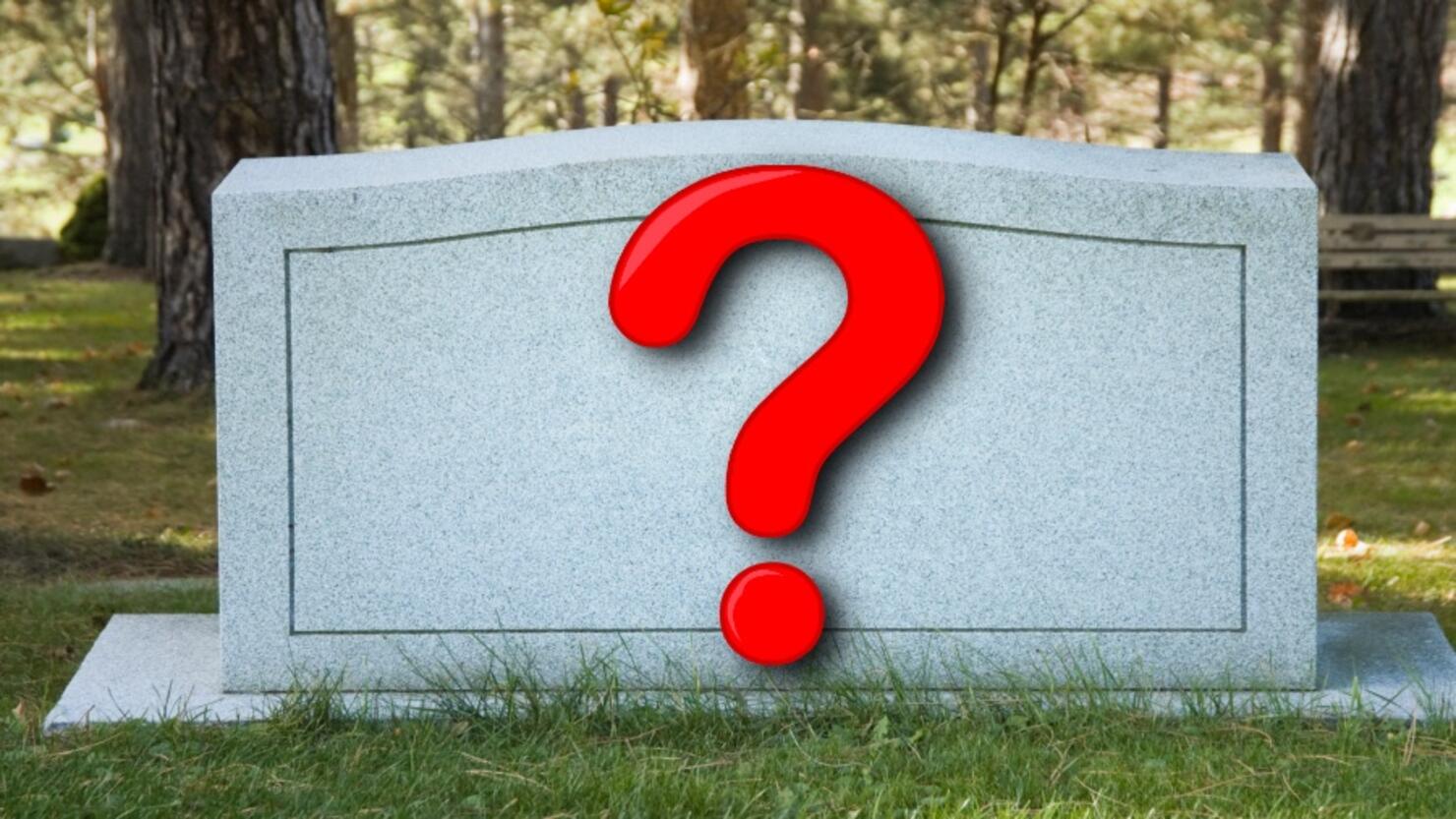 Blank Cemetery Headstone Close Up, No Name
