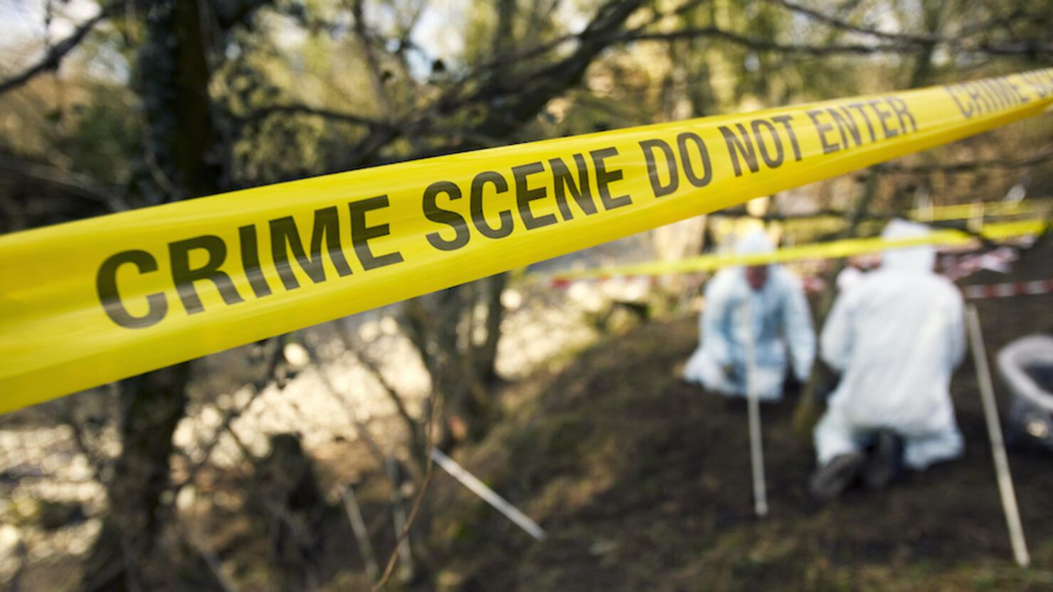 UK - Crime - Scene Investigators Searching Grave Site