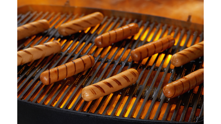 Hot Dogs on Grill