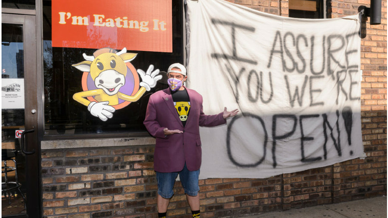 Kevin Smith attends the grand opening of the Mooby's pop-up restaurant at Saint Lou's Assembly on October 30, 2020 in Chicago, Illinois.