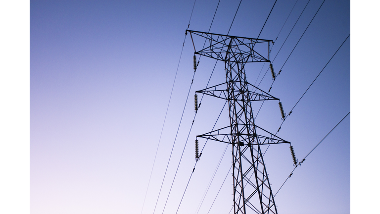 Power Lines On An Electricity Pylon