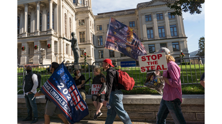 Trump Supporters Continue Election Protests At Georgia State House