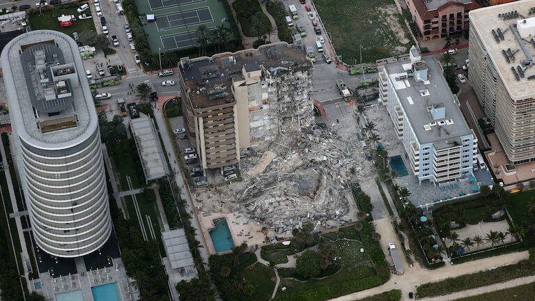 Residential Building In Miami Partially Collapsed