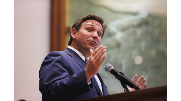 Governor Ron DeSantis Holds News Conference In Surfside, Florida