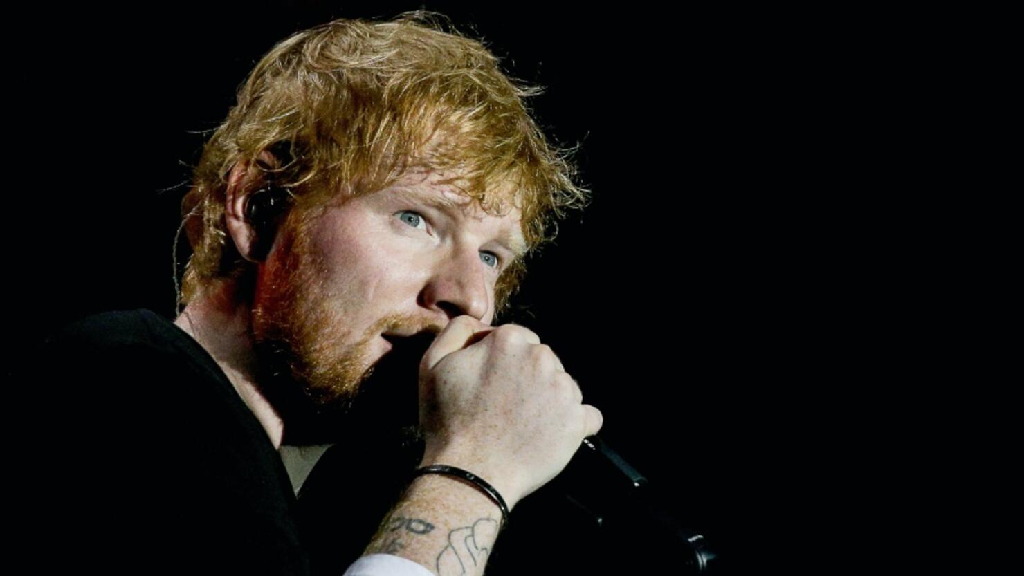 British singer Ed Sheeran performs in Moscow