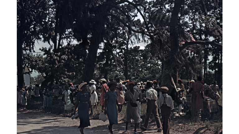 A Fourth of July celebration by a group of Negroes.