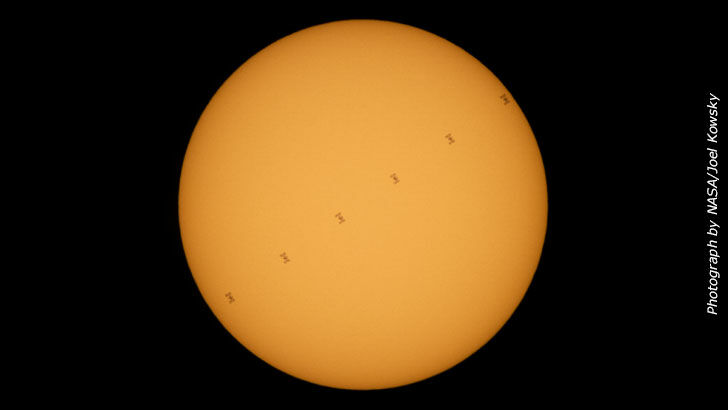 Photo: ISS Crosses the Sun
