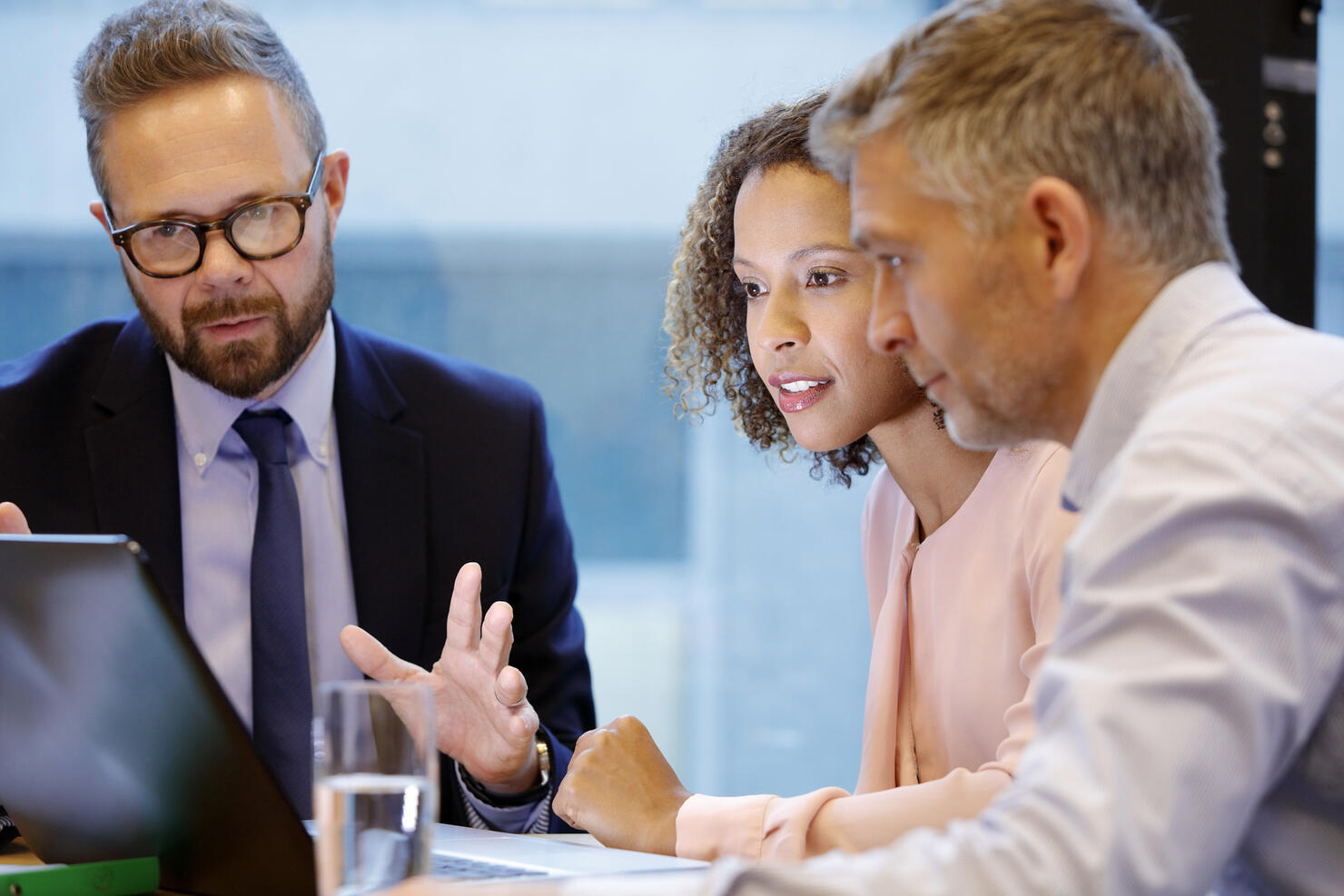 Financial advisor having a meeting with couple