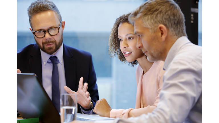 Financial advisor having a meeting with couple